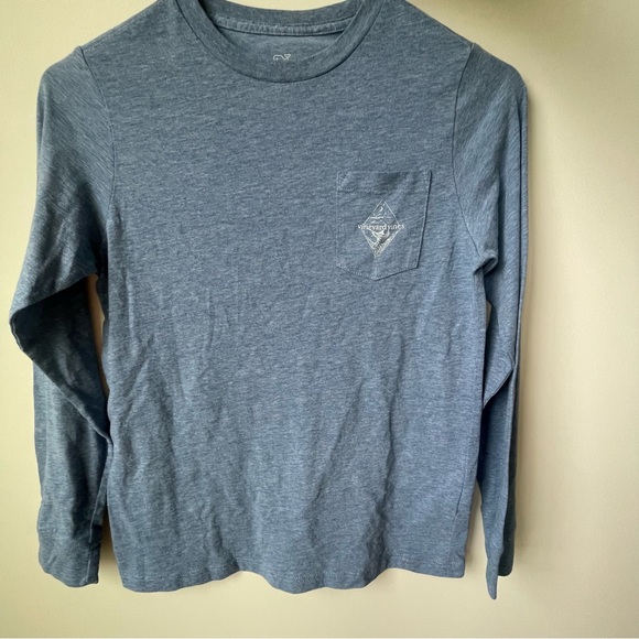 Vineyard Vines Boys Blue Long Sleeve Shirt Size S 8-10 - Picture 1 of 5